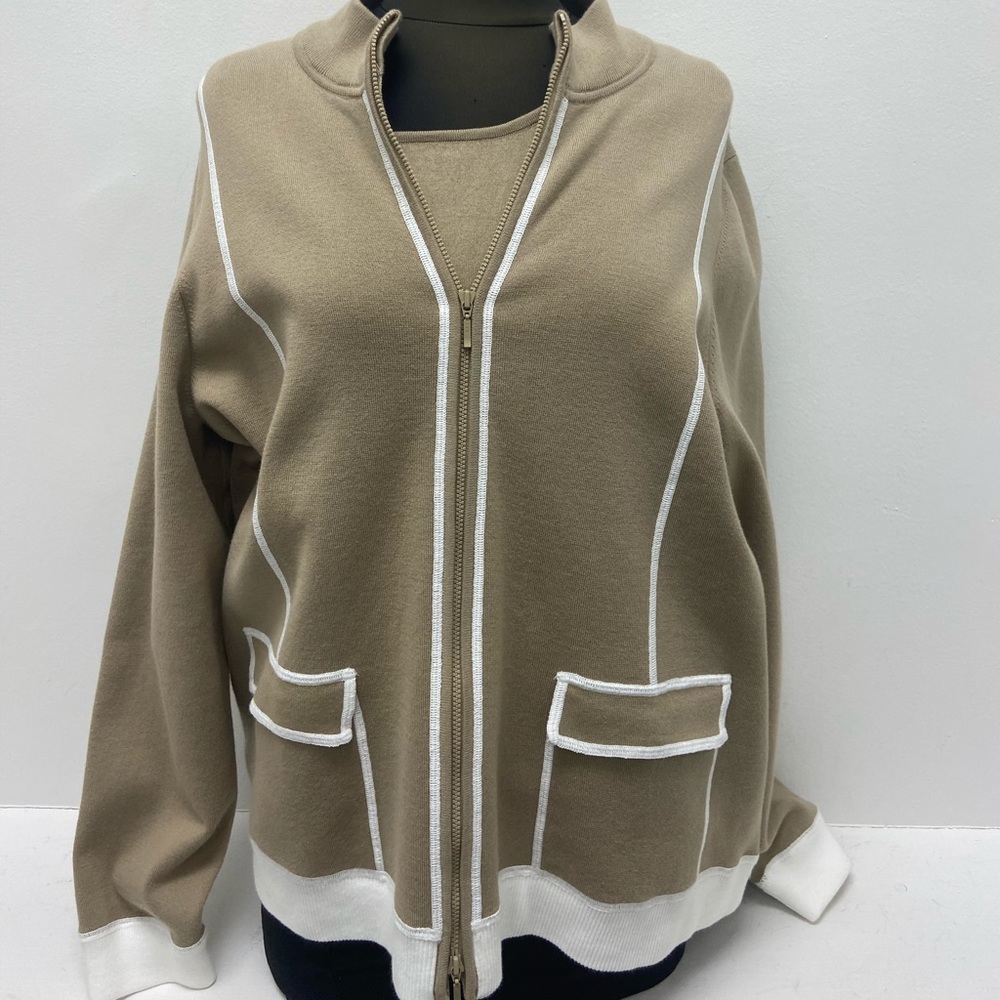 Tan & White Combo Shirt